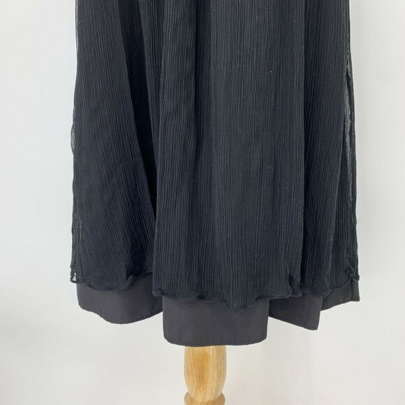 J. Crew Dress Womens 4 Black Emily Silk Back Zip Strapless Pleat Lined Chiffon - Picture 7 of 13